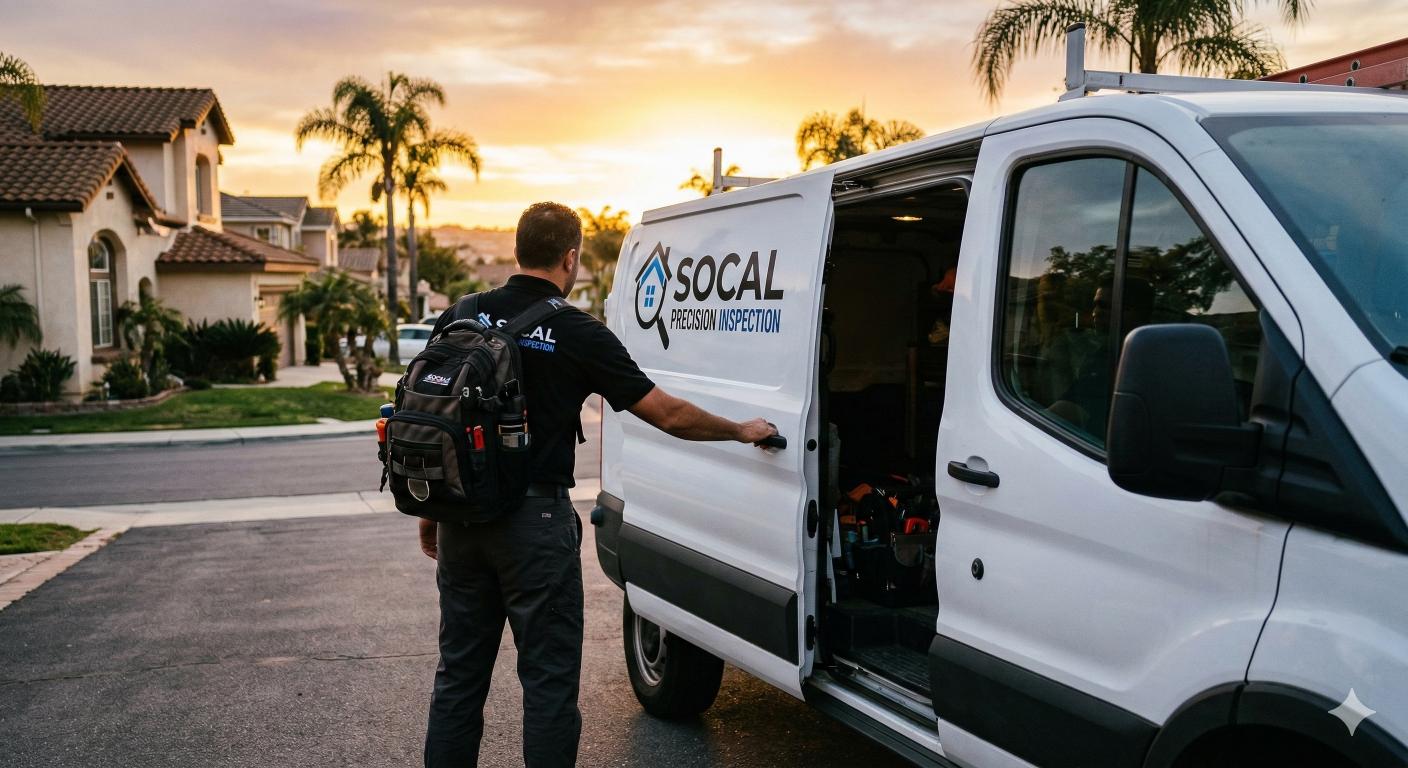 SoCal Precision Inspection — Inspector heading to job